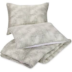 Ayesha Curry Stripe Square 3-Piece Quilt Set, Full/Queen, Green New